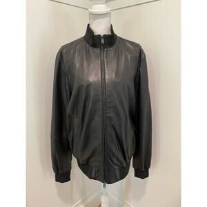 Emporio Armani Black Leather Jacket